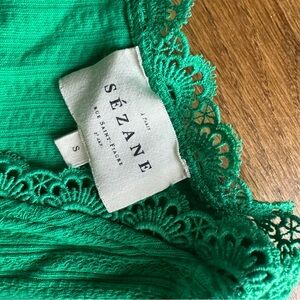 Sezane t shirt in green size s
